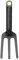 Fiskars Planting Fork with 3 prongs, Length: 28 cm, Glass fibre reinforced plastic, Black/Orange, Solid, 1072103