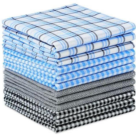 AUYAO Bomullsnäsdukar, 12 st näsdukar för män, näsduk i 100 % bomull, fyrkantiga näsdukar för män 40 cm x 40 cm, bröllopsfest, affärskonferens, 4 färger-b, 12 pezzi