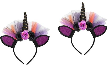 LIFKOME 2stücke Horn Haarreif Für Halloween Einzigartiges Kostüm Zubehör Für Damen Für Partys Karneval Und Cosplay Vielseitig Einsetzbar Und Einfach Zu Tragen
