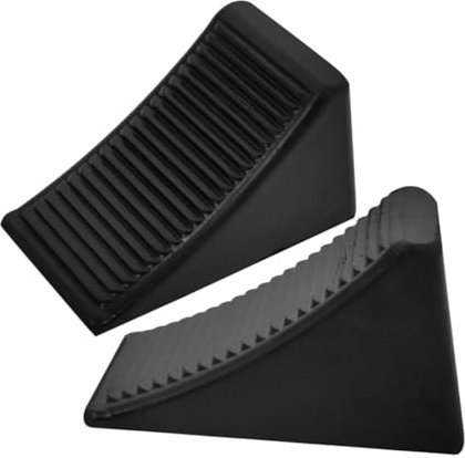 Mobestech 2stücke rutschfeste Gummi-unterlegkeile Robuste Reifenstopper Für Wohnmobil Autohebebühne Anhänger-unterlegkeile Anti-roll-Stopper