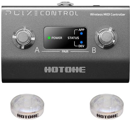 HOTONE BT MIDI Pedale Controller a 2 Pulsanti Senza Fili Pulze Control