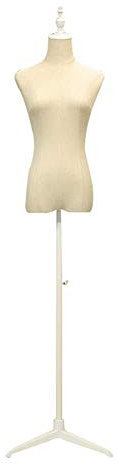 SHANYAYALI Dress Form Designer weibliche Schaufensterpuppe Torso Körper Kleidung Schmuck Display Ständer (Weiß, S)