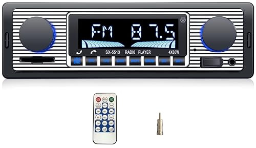 iFreGo Single din Car Stereo with Bluetooth/car Radio Bluetooth for car Hands Free Calling, Single din Radio/Radio para carro USB,SD Card Port,AUX, MP3 car Audio with Fast Charging