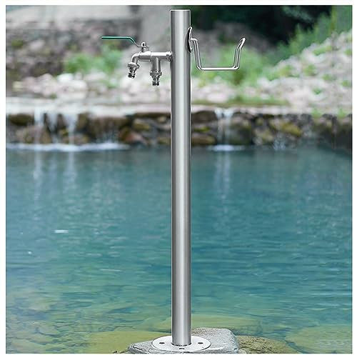 ZATTYDV Colonna Rubinetto da Giardino, Colonna d'Acqua con Rubinetto, Rubinetto da Pavimento, Colonna Rubinetto in Acciaio Inox, Fontana d'Acqua, Supporto per Tubo da g