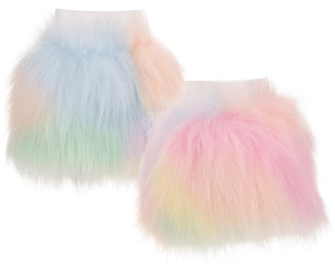 Healvian 1 Paar Flauschige Armstulpen für Damen Wärmende Handgelenk für Elegantes Design für Wintermode Festliche Outfits