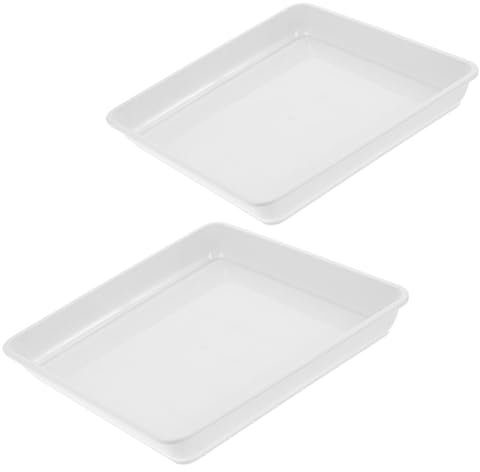 PartyKindom 2pièces Base De Pot De Fleurs Carrée Plastique Plateau pour Jardinière avec Drainage Eau Soucoupe Intérieure Et Extérieure pour Pots De Fleurs Et Plantes Succulentes
