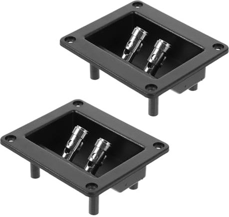 NUOBESTY 2pezzi Terminale Altoparlante in Piastra e Supporti Per Connettori Terminali Subwoofer Facile Installazione Per Impianti Audio Diy