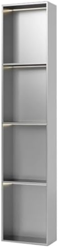 Niche De Douche Encastrée En Acier Inoxydable, Grand Insert D'armoire Murale Étanche, Étagère Sans Carrelage Pour Le Rangement De La Salle De Bain, Savon, Poubelle (Light Gray 1200x280x125mm)