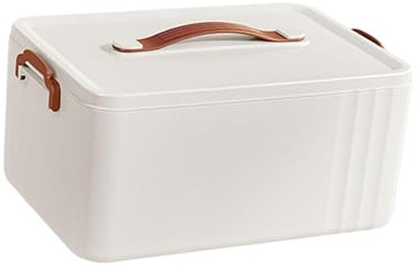 Amagogo Boîte médicale Portable, Organiseur de Fournitures médicales, boîte de Rangement d'urgence Simple et Pratique avec Couvercle et poignée pour Le, 1 Couche