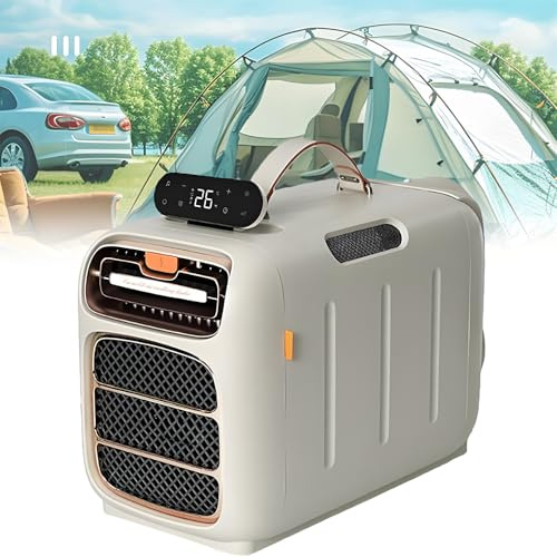 Condizionatore Aria Portatile per Esterni, Condizionatore Aria per Roulotte 5121 BTU 24V, Raffreddamento + Riscaldamento, Deumidificazione, Timer, 500W a Bassa Potenza, Ideale per Campeggio E Camper