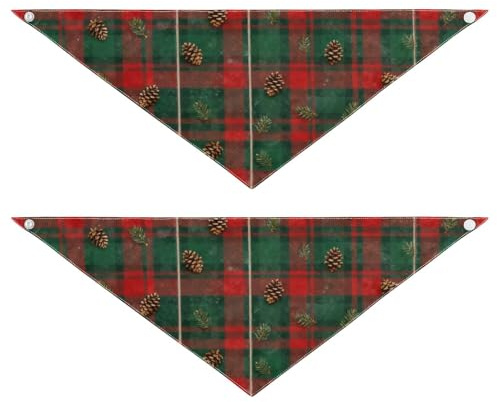 Tannenzapfen, kariert, weiche und helle Haut, 2 Stück, als Geschenk, Haustiere in verschiedenen Größen, 63,5 x 22,9 cm, 20,3 cm