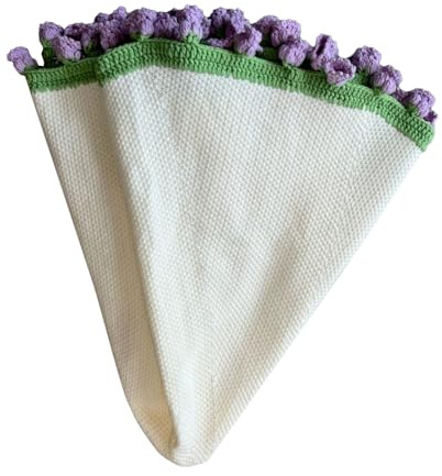 Coperte Di Divano - Coperta A Lancio All'uncinetto A Bouquet Floreale, Design Fatto A Mano A Maglia Morbida Con Motivo A Fiori Colorato, Accogliente Strato Decorativo Per Sedia Del Divano Letto | Cope