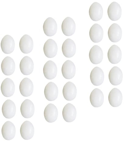 Gatuida 30 Stück Massive Simulations Taubeneier aus Bruchfestem Kunststoff Dekorative Zuchthilfen für Taubenschläge und Vogelaufzucht