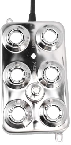 Hyuduo Nebulizzatore Ad Ultrasuoni, Nebulizzatore a 6 Teste 5L/H 250W con Alimentatore Impermeabile IP67 e Acciaio Inossidabile 304 per Laghetto, Giardino, Prato, Serra, Interni Ed