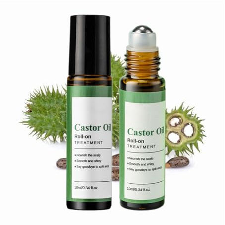 Teegxddy 2 Pièces Sérum Capillaire Roll-On, Huile Capillaire pour la Croissance, Accélère la Pousse des Cheveux, Réduit la Chute des Cheveux,Pour tous Types de Cheveux