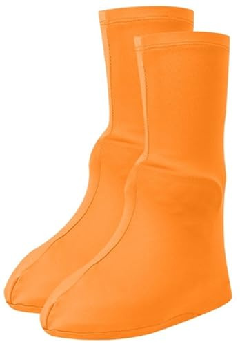 Återanvändbara Vattentäta Skoöverdrag, Halkfriktionssäkra Höga Snöstövlar Galoscher Skoöverdrag For Utomhuscykling Camping Fiske Snö Regnskydd(Orange,S)