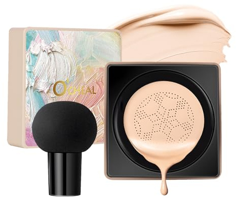 O'CHEAL Svamphuvud luftkudde CC kräm, beauty svamp luftkudde BB Cream Foundation concealer för ansiktet makeup concealer kudde för ansiktet Comestics 01 elfenben