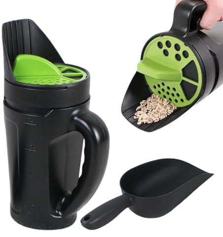 Strumento palmare – Dispenser Regolabile per agitare, Contenitore Pala da 2,5 Litri, per Sale da Neve, Ghiaccio, Sabbia, Fertilizzante, per, marciapiede, Giardino, Prato, Inverno all'aperto