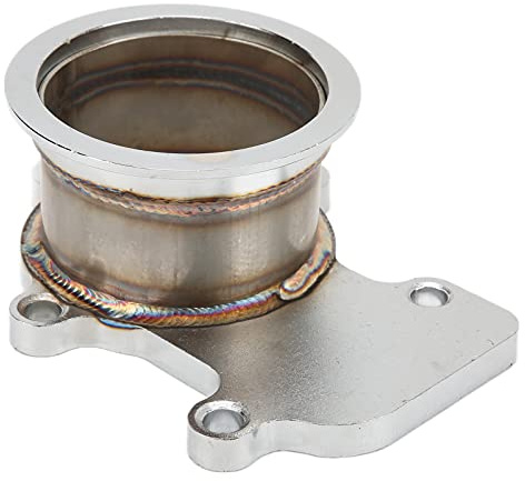 DAN&DRE Convertitore Downpipe di Scarico in Lega di Acciaio con Adattatore Flangia Turbo a Banda V da 5 Bulloni a 3,0 Pollici