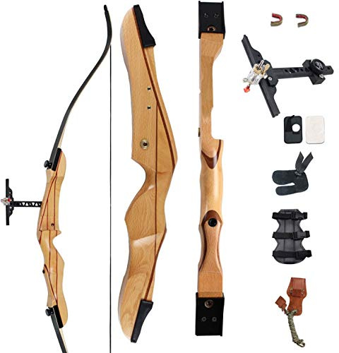 SinoArt 68 Takedown Recurve Bow Adult Archery Competition Athletic Bow Weights 18 20 22 24 26 28 30 32 34 36 LB Right Handed Archery Kit (Right Hand 20 LB)
