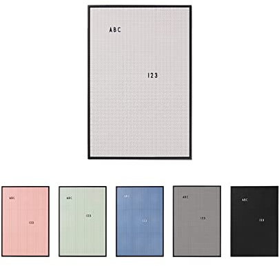 Design Letters Letterboard A2 Grau | Stecktafel 66x45 cm | Memoboard | Filz-Buchstabentafel zur Dekoration | Message Board für zimmer deko, büro deko, Wanddeko | Stecktafel Buchstaben | Memotafel