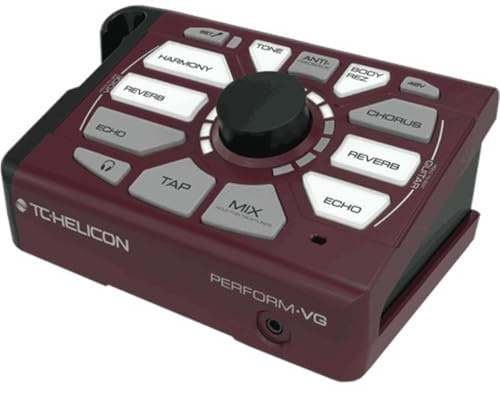TC Helicon PERFORM-VG Ultra-Simple Mikrofonständer-Mount Vocal- und Akustikgitarrenprozessor für Solo- und Duo-Performer