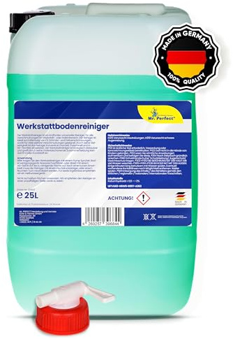 Mr. Perfect® Werkstattbodenreiniger 25L Konzentrat | Bodenreiniger Werkstatt entfernt Öl, Schmier- & Fettverschmutzungen | Industriereiniger für Werkstattboden & Hallenboden