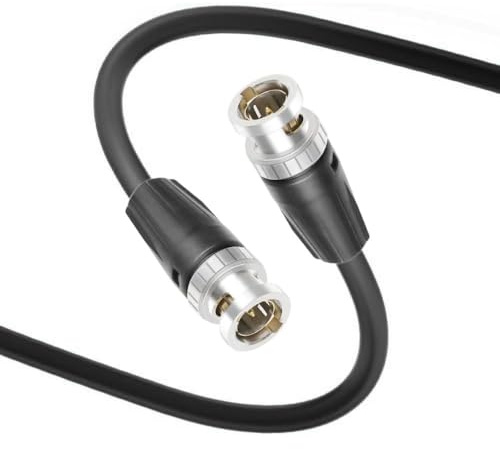 Alvins kablar BNC hane till hane 12G HD SDI koaxialkabel för 4K videokamera 50 cm