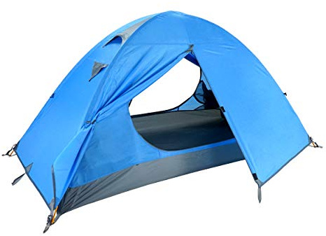 Azarxis 1-3 Personen Ultraleicht Zelt, 4 Saison Wasserdicht Zelt Double Layer für Outdoor Camping Wandern (Blau - 1 Person)