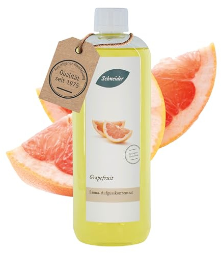 Saunabedarf Schneider Sauna Aufguss Konzentrat Grapefruit - 1000ml, naturreine, ätherische Öle, wohltuender Saunaaufguss & langanhaltendes Dufterlebnis
