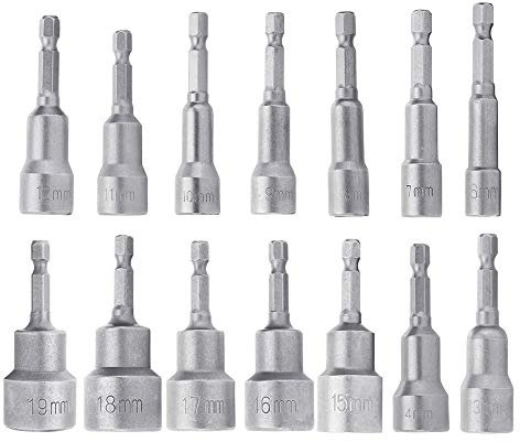 TuToy 6-19 Mm 1/4 Zoll Sechskant-Magnetmutter-Schraubendreher-Bohrer-Schaft-Adapter-Werkzeug - 10 Mm
