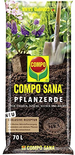 COMPO SANA Pflanzerde für Stauden, Büsche, Hecken & Bäume, 70 L