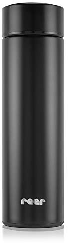 reer ColourDesign Edelstahl-Isolierflasche | 450 ml | Thermoflasche | Ideal für Kinder | klein & handlich | schwarz