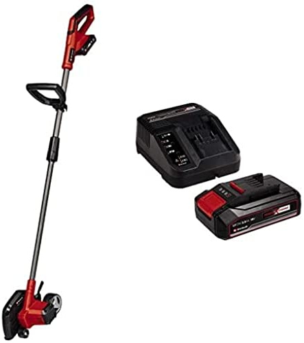 Einhell Dresse-Bordure sans Fil GE-Le 18/190 Li-Solo Power X-Change (li-ION, 18 V, réglage de la Profondeur à 3 Niveaux, Manche démontable, revêtement Souple Softgrip) avec Chargeur et Batterie 2,5Ah