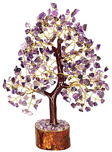 Amethyst Crystal Tree - Feng Shui Gem Tree - Crystals and Gemstones Healing - Money Tree - Healing Tree - Home Decor Gifts - Chakra Decor - Healing Crystal Gifts