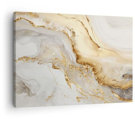 ARTTOR Bilder auf Leinwand 70x50cm Wandbild Abstrakt Pastell - 5730 | Marmor Glanz Elegant Klein Wanddekoration Wohnzimmer Schlafzimmer Küche Wanddeko Wand Kunstdruck Wandkunst Wall Decor ARTTOR
