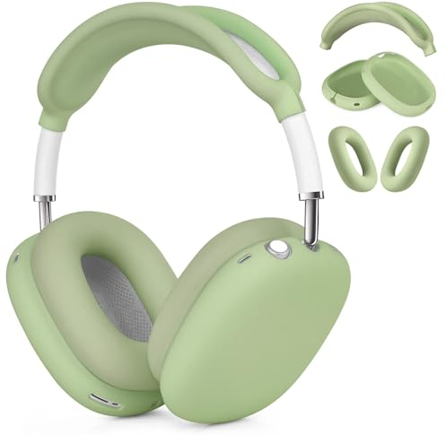 VISOOM Case für Airpods Max Kopfhörer, weiche Silikon Schutzhülle für Apple Airpod Max Zubehör Cases(Cactus Green)