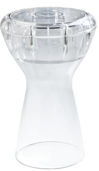 Wambooka Diamond Darbuka Drum mit 22,2 cm Kopf, mit Messing-Stimmtasten und gepolsterter Tasche, 43,2 cm Länge (kristallklares PC)