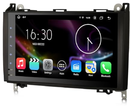 GONFEN 9 Zoll Acht-Kern Android 14.0 DAB+ Autoradio Für Mercedes-Benz A Klasse W169 B Klasse W245 Sprinter Viano Vito VW Crafter 4GB+64GB mit GPS Navi CarPlay Android AUTO WiFi Bluetooth OBD2 SWC TPMS