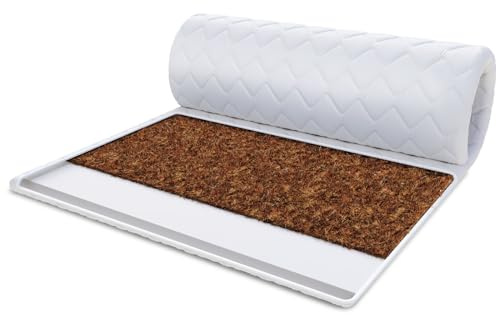 FDM Matratzentopper KOKOS-KALTSCHAUM Matratze Topper 180x200 cm Kaltschaum Kokos Härtegrad H4 Höhe ca. 4 cm Allergiker Geeignet Öko-Tex Weiß