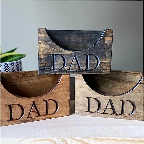 Personalisiertes Huthalter-Set for Papa, rustikaler Huthalter-Ausstellungsständer aus Holz, Huthalter for Papa, kreative Hutschachtel aus Holz, Aufbewahrungsständer for Hüte aus Holz for Papa, Ehemann