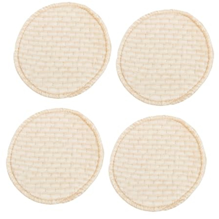 Stilleinlagen aus Baumwolle 4 Stück 11x11cm für Mütter | Waschbar und Wiederverwendbar, Saugfähig gegen Auslaufen, Natürliche Farbe, Beige