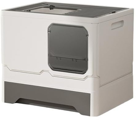 Inodoro para gatos, con tapa, protección contra salpicaduras, caja de con capucha, arenero para gatos, caja de grande con cajón, bañera y pala para gatos