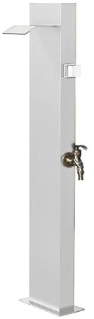 Rubinetto a colonna autoportante da esterno Rubinetto per acqua da giardino antigelo Fontana di irrigazione verticale per giardino Post di irrigazione con erogatore di acqua idrante Bianco