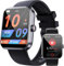 Smartwatch Herren Damen mit Telefonfunktion ΒΙυtｚυcker, 2,0 Fitness Tracker Uhr mit Körpertemperatur Herzfrequenz Blutdruck SpO2 Schlafüberwachung SOS-Taste Sportuhr für Android iOS Handy, Schwarz