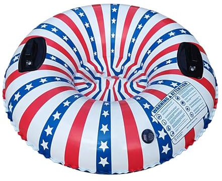 Inflatable Snow Tube, Winter Snow Tubing, Winter Tubing Sled, Heavy Duty Inflatable Snow Sled with Handles, PVC Tubing for Winter Fun, 150 kg Load Capacity, for Adults and Professionals