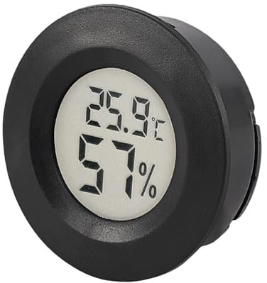 Misuratore Di Umidità Digitale - Igrometro Con Sensore Di Temperatura Interna, Misuratore Di Umidità Digitale Rotondo | Misuratore Di Umidità Digitale Di Facile Lettura, Misuratore Di Umidità Per Cust