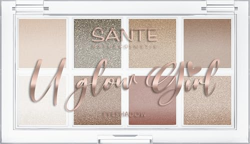 SANTE Naturkosmetik U Glow Girl Eyeshadow Palette 01 My Berry Bestie, 8 hochpigmentierte Lidschatten in Berrytönen, matte & schimmernde Farben, vegan, NATRUE-zertifiziert, Limited Edition