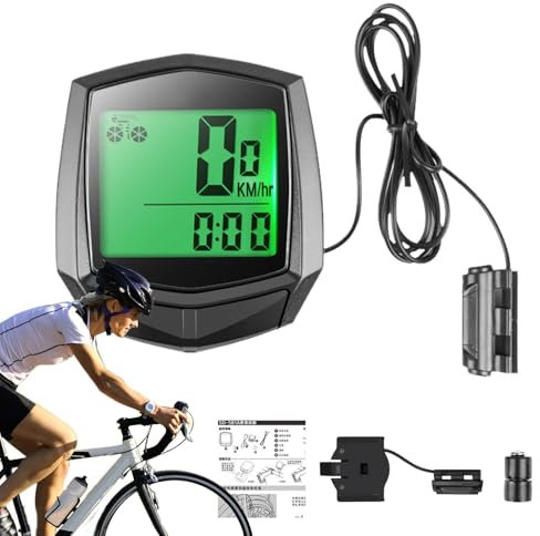 Ordinateur de vélo, Ordinateur de vélo Filaire,LCD Affichage Cycle Computer Odomètre Tracker de Vitesse de Cycle | Accessoires de vélo, Ordinateurs de Cyclisme de réveil Automatique pour Les Amateurs