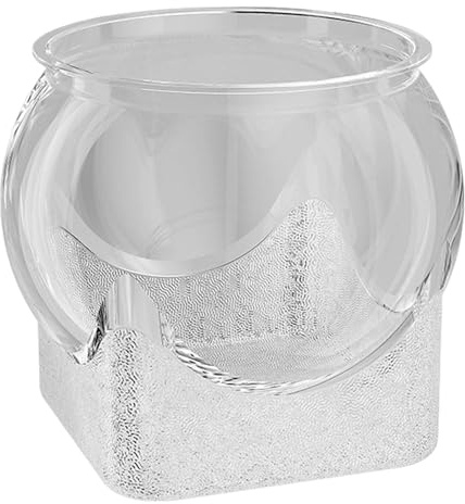 Dzqad Rundes Fischglas, Aquarien Fischschalen, Tischaquarium für Kampffische und Schildkröten, 19x19x16,6cm